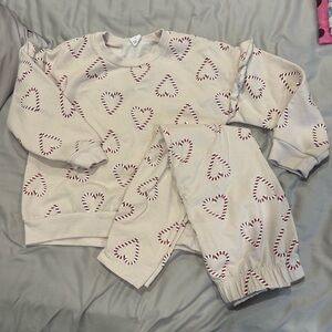 Petit Lem Heart Candy Cane Matching Set